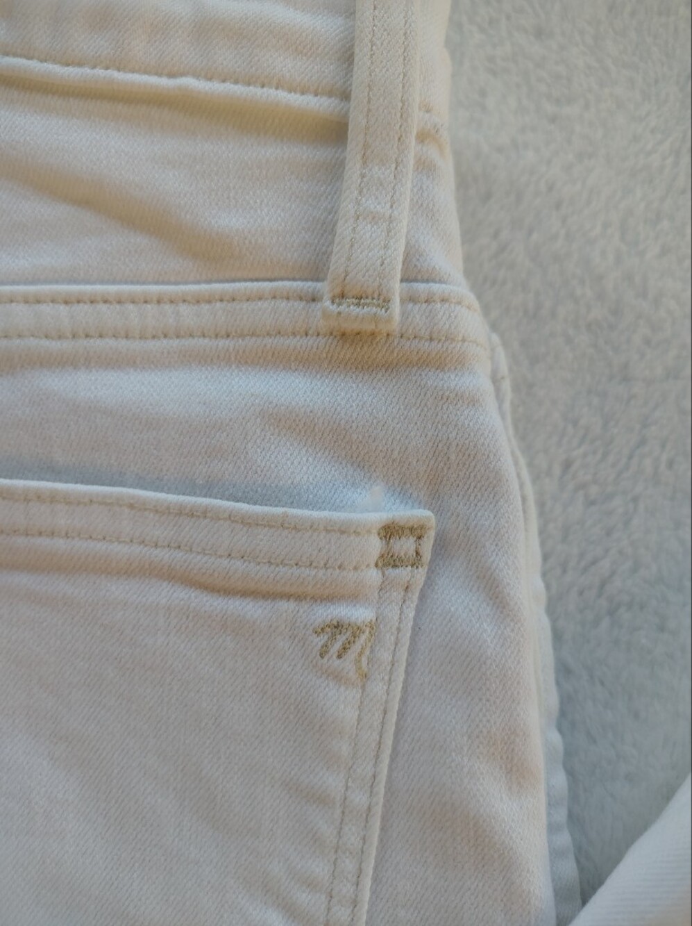 Madewell Cream Classis Straight-Leg Jeans - Picture 14 of 16